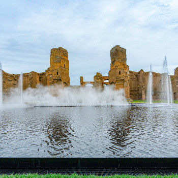 I giochi d'acqua alle Terme di Caracalla